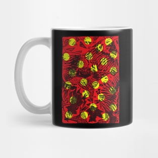 Zentangle Art - Yellow, Black & Red colours Mug